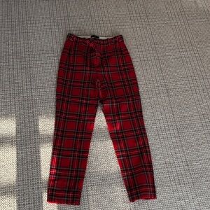 Red Plaid Men's Pants